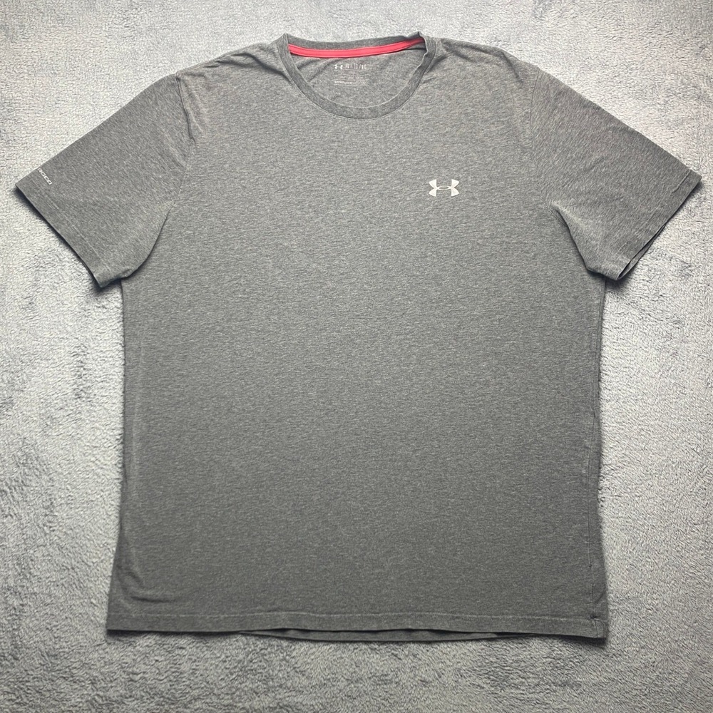 Under Armour Tshirt Mens XL HeatGear Charged Cotton Heather Gray Loose Fit - Picture 1 of 12